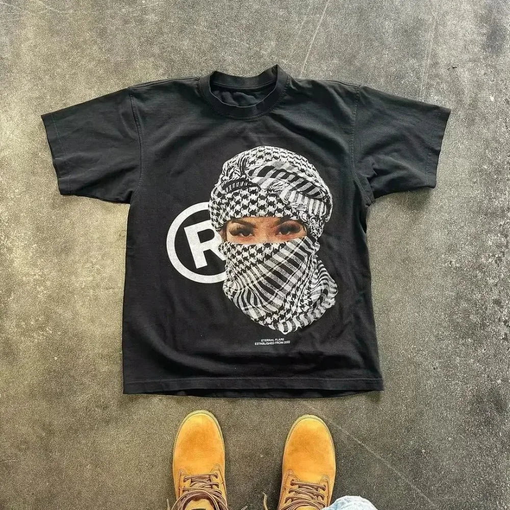 Vintage Y2K Oversized Graphic Cotton T Shirt Unisex Streetwear