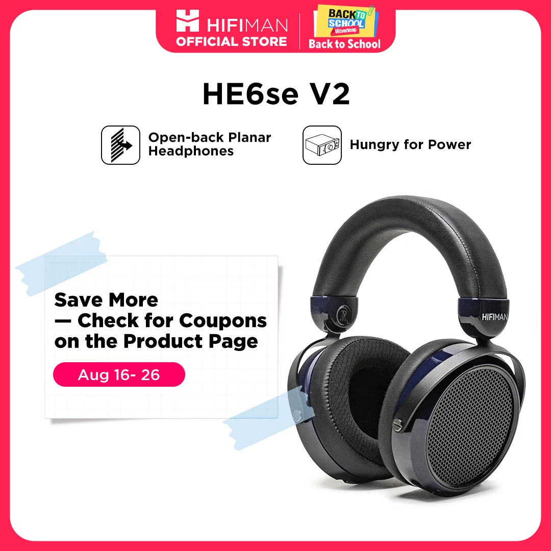 HiFiMan HE6SE Planar Magnetic Audiophile Headphones