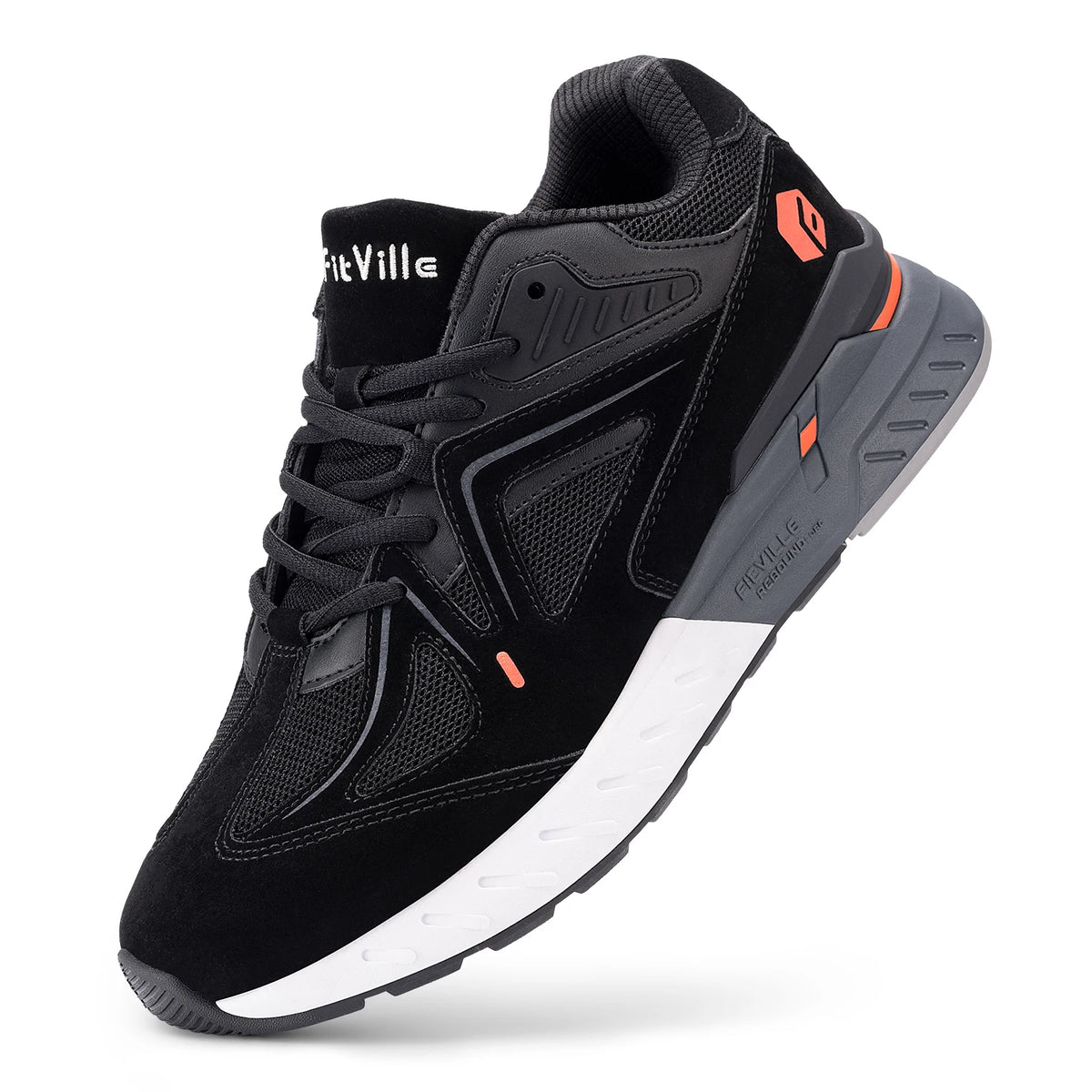 FitVille Men Lightweight Walking Shoes For Arch Support