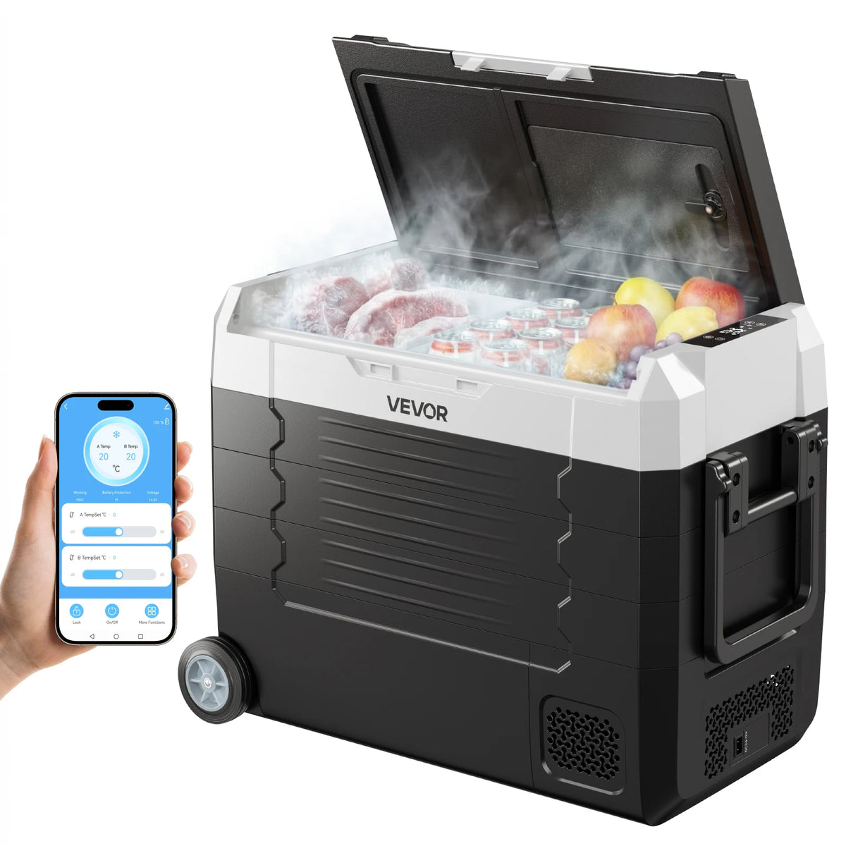 SucceBuy Portable Compressor Car Refrigerator Mini Fridge For Camping