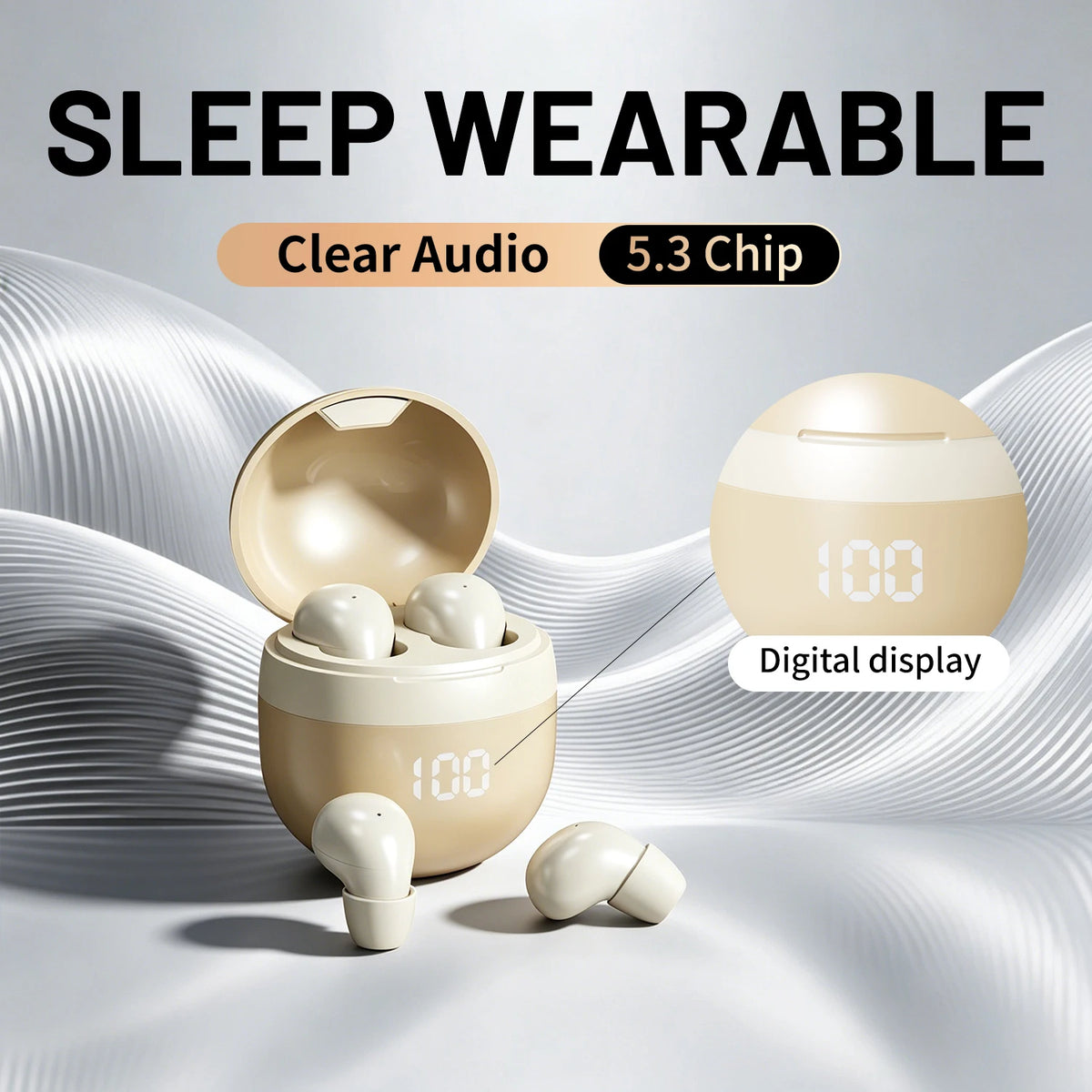 Shuke Wireless Bluetooth Sleep Earphones With Active Noise Cancellation