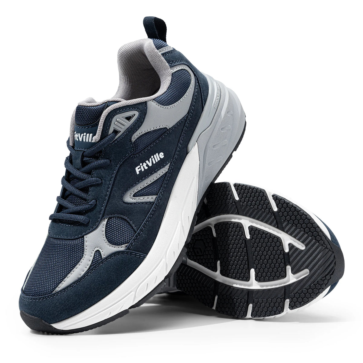 Fitville Men's Wide Walking Shoes Arch Support For Plantar Fasciitis