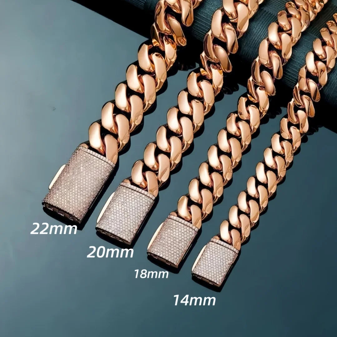 Heavyweight Men's Miami Cuban Link Chain With Iced Moissanite Clasp