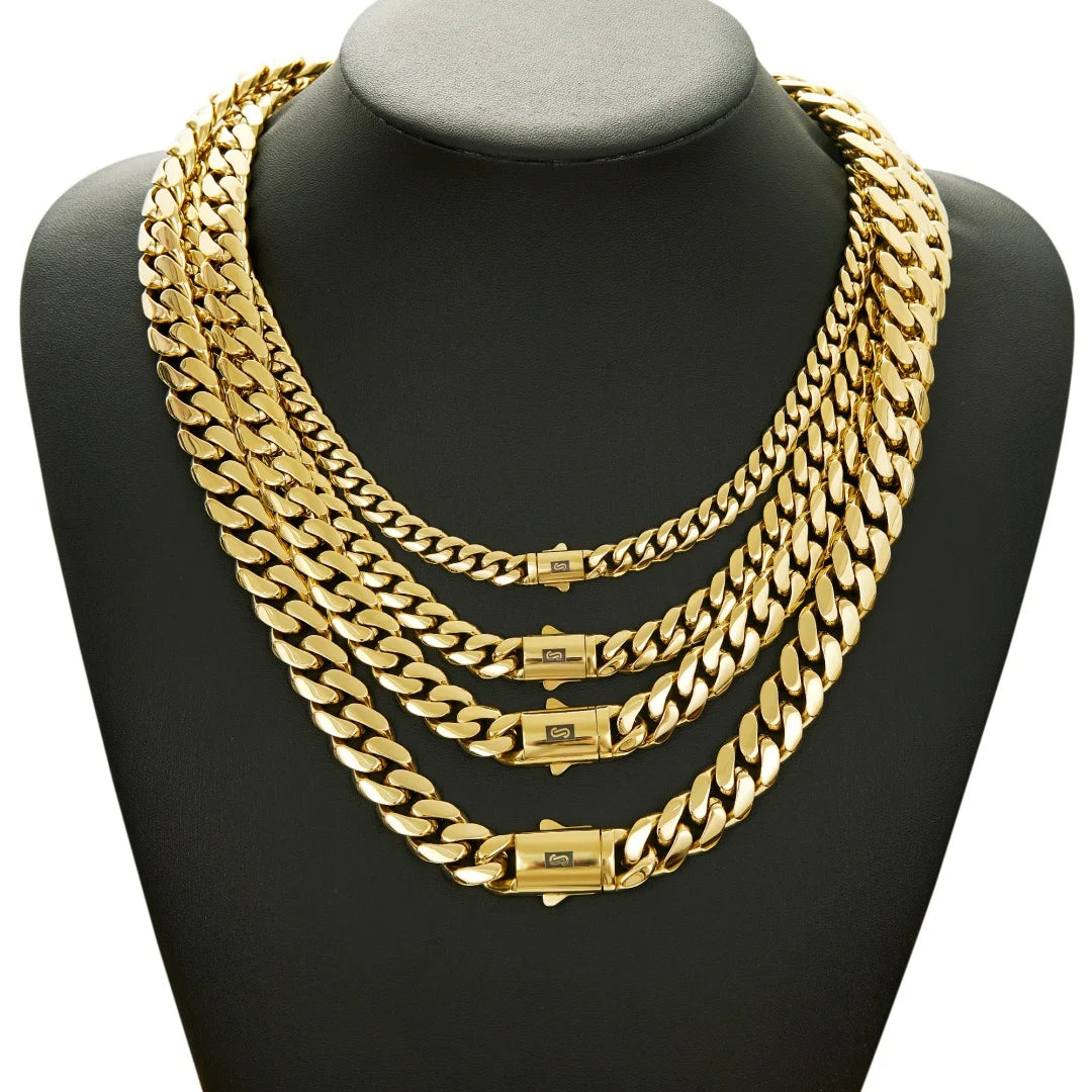 316L Stainless Steel Cuban Miami Link Chain Necklace