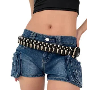 Vintage Punk Rivet Studded PU Casual Fashion Waist Belt