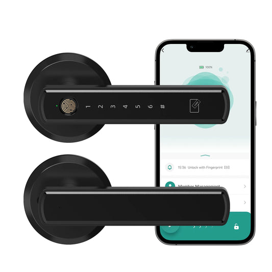 Viladepot Handle Shaped Smart Lock With Fingerprint App Control Bluetooth